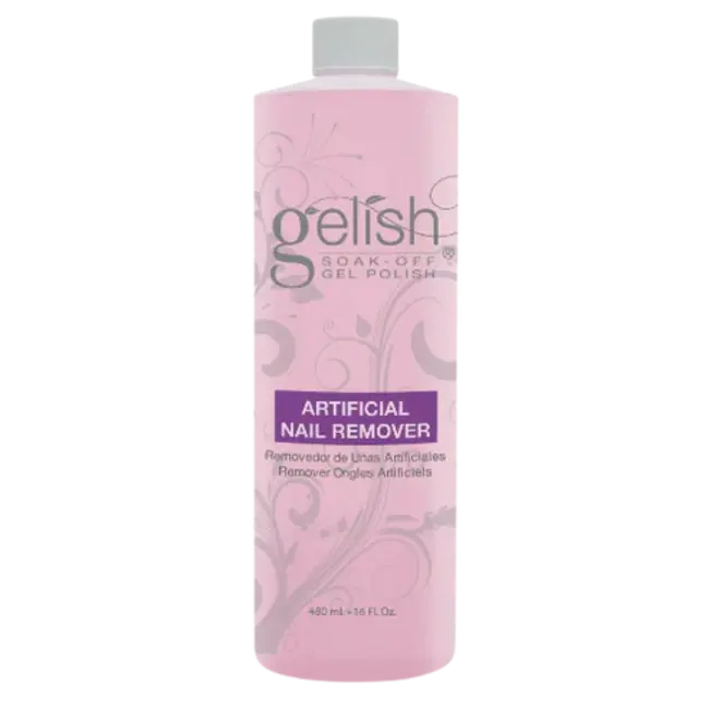 Gelish soak-off remover bottle with artificial nail remover label, 480 ml