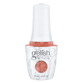 Gelish gel polish bottle with red glitter finish