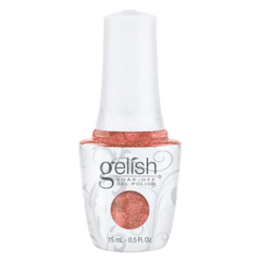 Gelish gel polish bottle with red glitter finish
