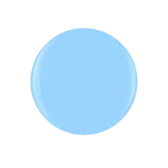 Light blue gel polish color swatch circle