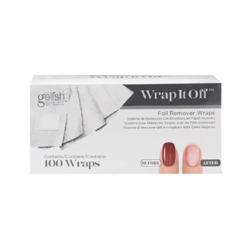 GELISH Wrap It Off foil remover wraps box, 100 count