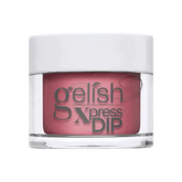 Gelish Xpress Dip nail gel in jar, rose-mauve color