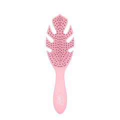 Pink detangling hair brush with silicone bristle tips and comfort handle