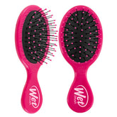 Pink mini detangling hair brushes, oval cushion pad with pin bristles
