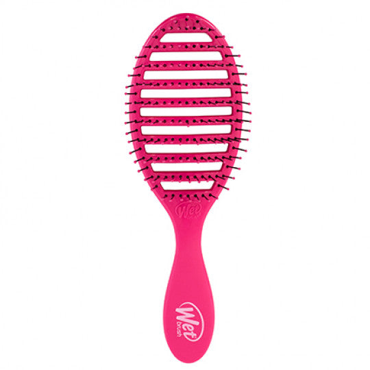 Pink Wet Speed Dry hair brush with oval head and spaced bristle pins