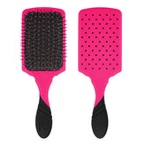 Wet Brush Pro paddle detangler hairbrush, pink cushion pad with black bristles and handle