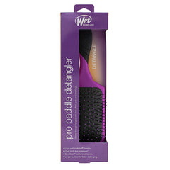 Purple Wet Brush Pro detangler paddle hair brush in retail box packaging