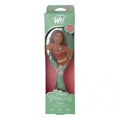 Moana wet brush detangling paddle brush in retail package with Disney Princess design