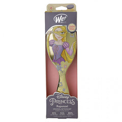Hair detangling brush retail box with Disney Princess Rapunzel artwork and Wet logo