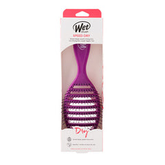 Wet Speed Dry hair brush package showing purple brush and front label