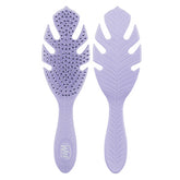Wet Brush Go Green detangler brush with lavender leaf-shaped paddle bristles