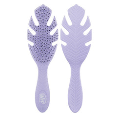 Wet Brush Go Green detangler brush with lavender leaf-shaped paddle bristles