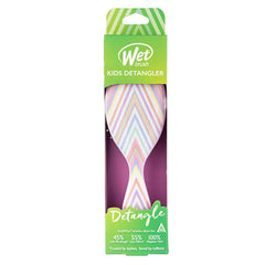 Wet Kids detangler brush in pastel chevron packaging