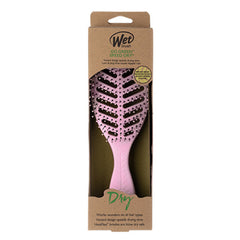 Pink Wet hair brush in retail box with cardboard hang tab