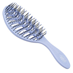 Light purple paddle hair brush with black pins, Wet logo on handle