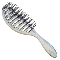 Wet Brush Speed Dry hair brush with white handle and black bristle pins