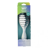 Wet Brush Speed Dry gemstone hair brush, white handle with black bristle pins, in teal box