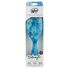 Wet Original Detangler box packaging with blue oval brush design