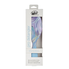 Wet Pro detangler hair brush retail box with pearlescent purple wave design