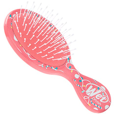 Pink Wet Brush mini detangler hair brush with white bristle tips and Frosty graphics