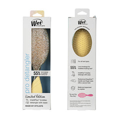 WetBrush Pro detangler limited edition box with honey yellow glitter brush