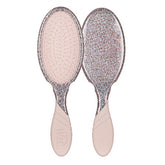 WetBrush Pro detangling hair brushes, blush pink handles and glittered oval backs