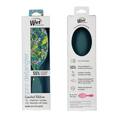 Wet Brush Pro detangler brush package with zebra front and feature label panel