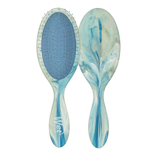 Wet Brush Original detangler hairbrush set, blue marble handle and oval bristle pad