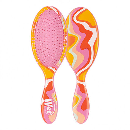 Wet Brush detangler hair brush, pink-orange swirled tips