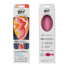 Wet Brush Original Detangler packaging box and back card, swirled pink brush