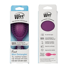 Wet Brush Frost mini detangler packaging with purple brush shown