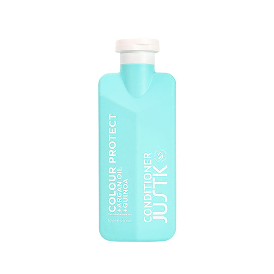 Turquoise conditioner bottle with flip-top cap