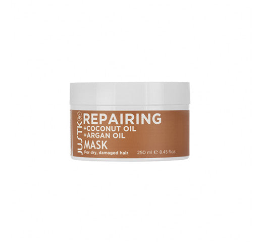Hair mask jar with white lid: Repairing + Coconut Oil + Argan Oil, 250 ml