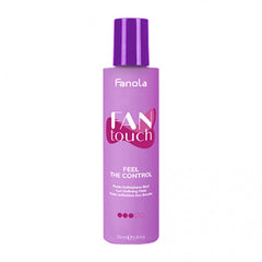 Fanola Fantouch curl control fluid bottle, purple with purple cap