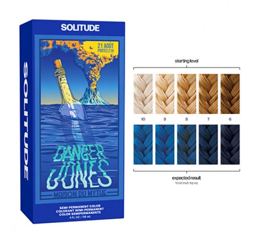 Danger Jones Semi Permanent Hair Colour - SOLITUDE (Blue) 118ml - Kess Hair and Beauty