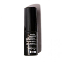 Black White Pearl matte hair styling powder bottle with back label visible