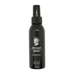 Sea salt spray bottle, dark black with pump and front label