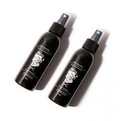 Sea salt spray bottles, two dark black bottles with mist sprayers