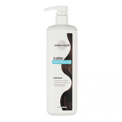 1L conditioning shampoo bottle with pump, Espresso color conditioner label