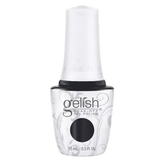 Gel nail polish bottle in black shade, 15 mL