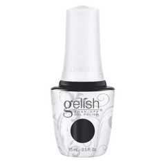 Gel nail polish bottle in black shade, 15 mL