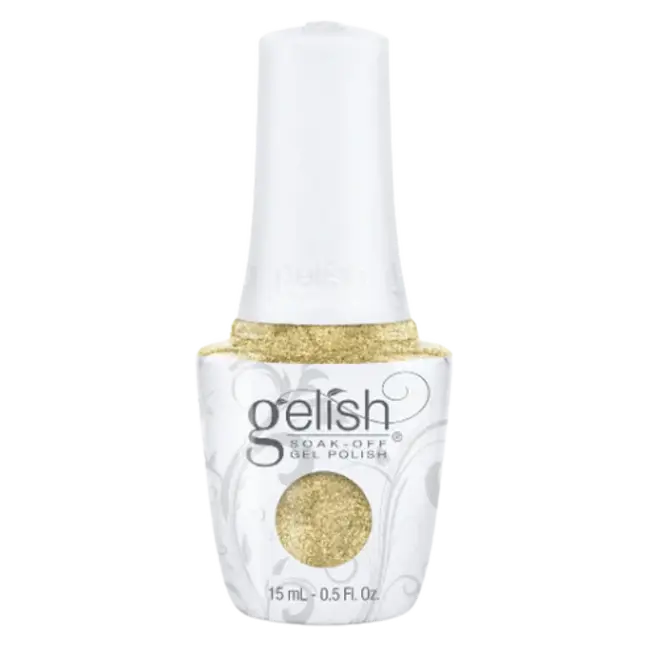 Gelish gel polish bottle in bronzed gold shimmer shade