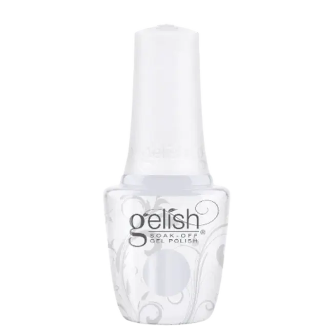 Gelish Cuddle Bug nail polish bottle, white gel polish