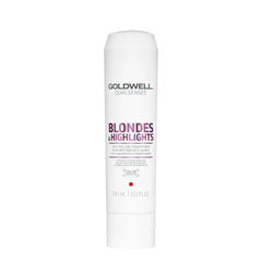 White Goldwell Dualsenses blondes & highlights anti-yellow conditioner bottle, 300 ml
