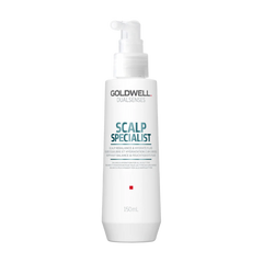 Scalp specialist fluid bottle with pump, 150 ml, white with blue label