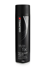 Goldwell hair lacquer spray can, regular hold, 400g, black and gray design