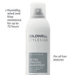 Goldwell StyleSign extra strong hairspray bottle, white with pump-style cap