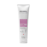 Goldwell StyleSign straightening balm tube, white with pink heat styling label.