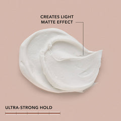Hair texturizing paste dollop, thick white cream