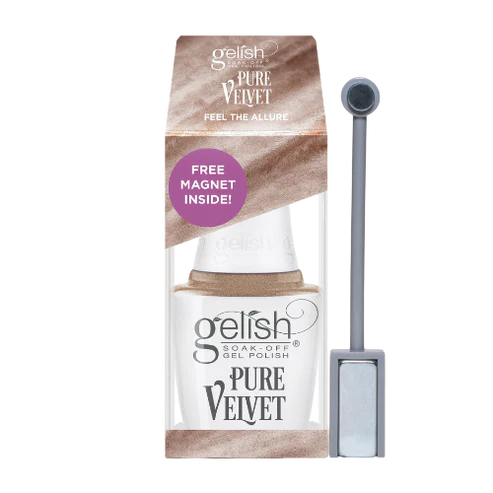 Magnetic gel polish set with Pure Velvet bottle and magnet tool